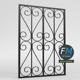 Wrought Iron Window Grille - 3DOcean Item for Sale