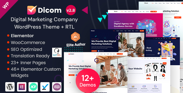 Dicom - IT Startup, SEO Agency & Digital Marketing WordPress Theme