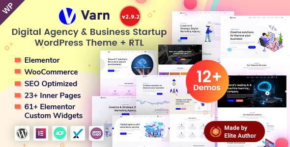 Varn - SEO & IT Marketing Agency Portfolio WordPress Theme