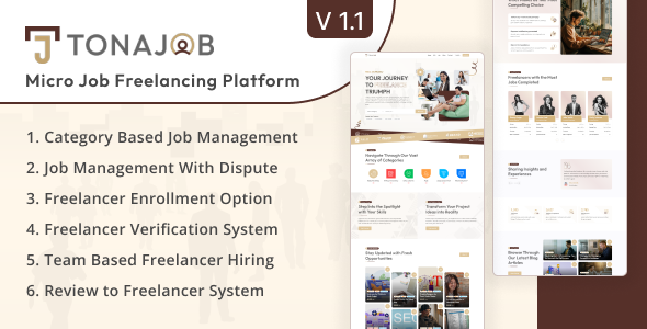 TonaJob - MicroJob Freelancing Platform