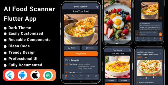 AI Food Scanner App Flutter | Cal AI | AI Nutrition Tracking | Calorie Tracker