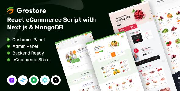 Grostore - React eCommerce Script with NextJs & MongoDB