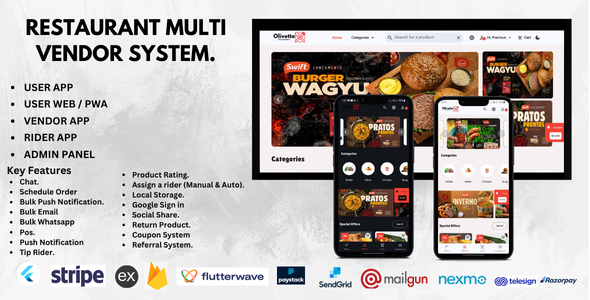 Olivette - Multivendor Restaurant System