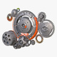 Gear Mechanism System with Cogs Wheels M1 - 3DOcean Item for Sale