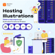Hosting & Server Technology Illustration Pack - GraphicRiver Item for Sale