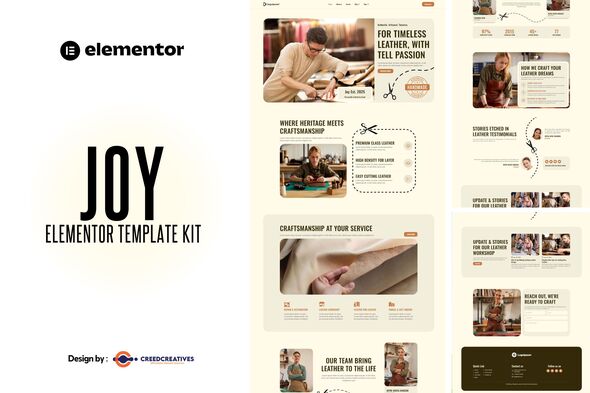 Joy - Leather Workshop Elemetor Template Kit