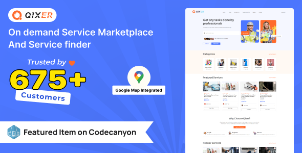 Qixer - Multi-Vendor On demand Handyman Service  Marketplace and Service Finder