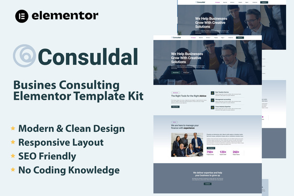 Consuldal - Busines Consulting Elementor Template Kit