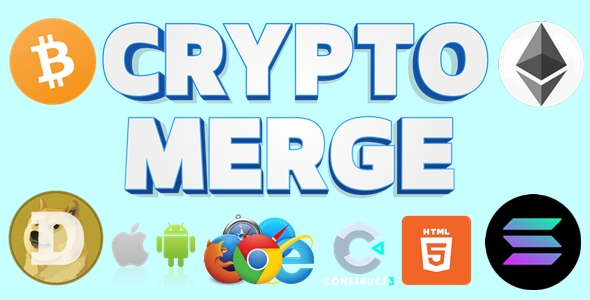 Crypto Merge - Crypto Game - Desktop/Mobile - HTML5 Game - Source code included (Construct 3/C3p)