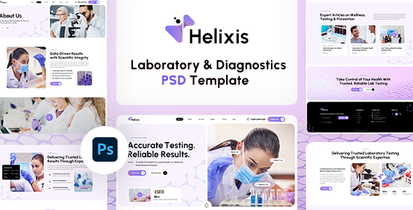 Helixis | Laboratory & Diagnostics PSD Template