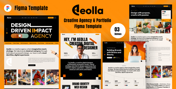 Aeolla - Creative Agency & Portfolio Figma Template