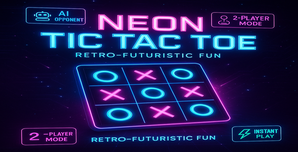 Neon Tic Tac Toe