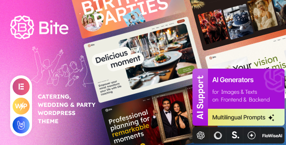 Bite — Catering, Wedding & Party WordPress Theme