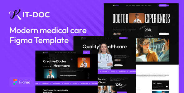 Kitdoc – Modern Figma Template for Medical & Healthcare Services