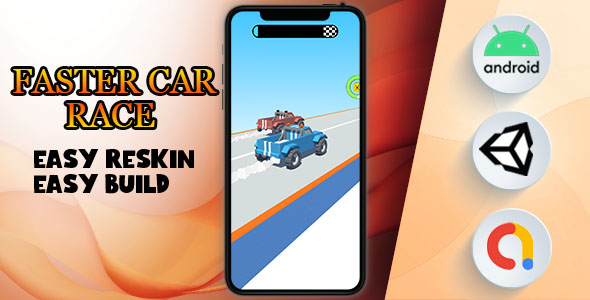 Faster Car Race  - (Unity - Admob - Game)