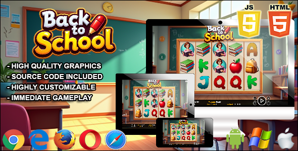 Back to school - HTML5 Slot Machine