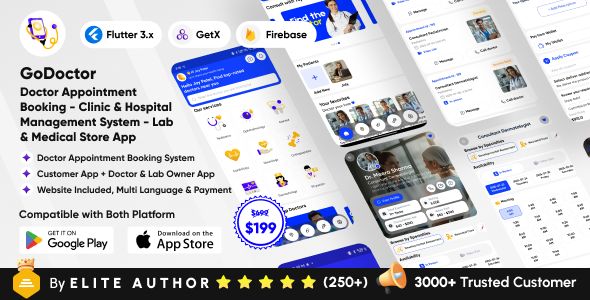 GoDoctor - Doctor Appointment Booking - Clinic & Hospital Management System -Lab & Medical Store App
