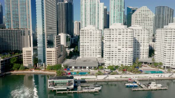 Aerial Shot of Miami Florida Skyline