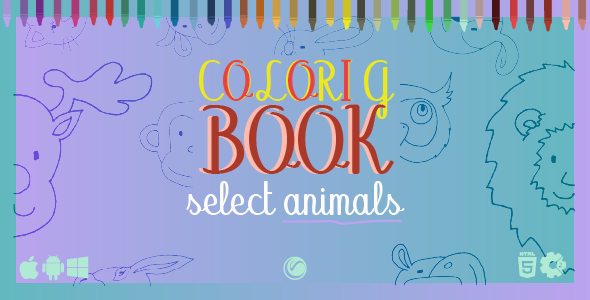 Coloring Book: Select Animals - HTML5 Game Template