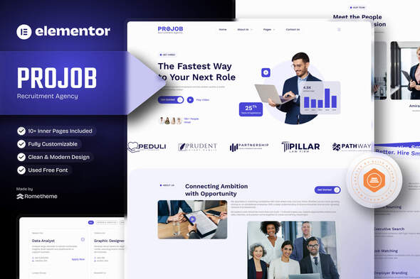 Projob - Recruitment Agency Elementor Template Kit