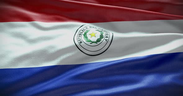 Paraguay waving flag loop