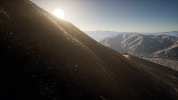 Mountains Landscape in Afghanistan at Sunset