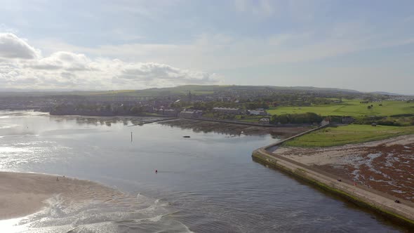 The Picturesque Seaside Town of Berwick Upon Tweed inn England Seen From The Air