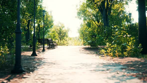 Empty Closed Park As Prevention From Coronavirus Covid19 Disease