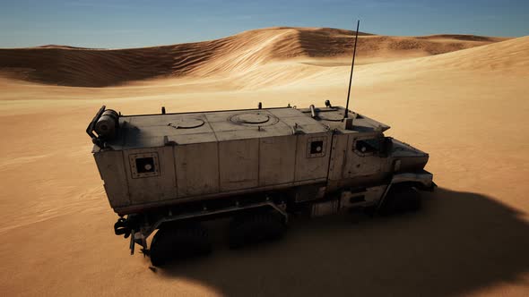 Armoured Military Truck in Desert