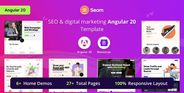 Seom - SEO & digital marketing Angular 20 Template