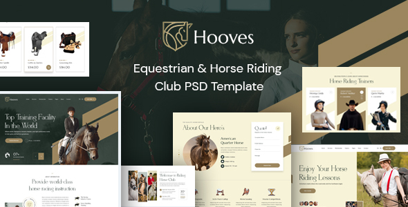 Hooves - Equestrian & Horse Riding Club PSD Template