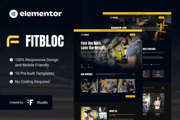 Fitbloc – Fitness & Wellness Elementor Template Kit