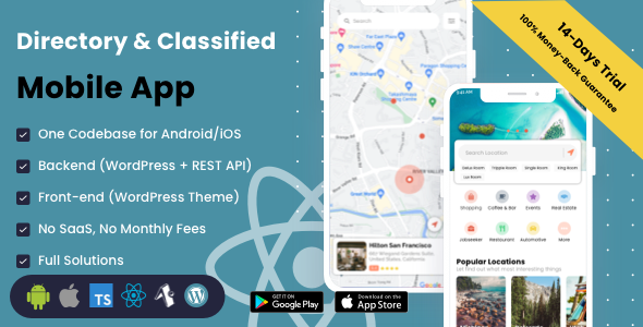 Listar Pro - Directory & Classified Mobile App Full Solution