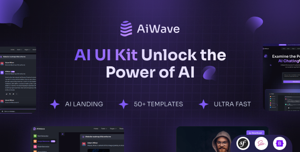 Aiwave - Symfony - AI SaaS Website + Dashboard UI Kit