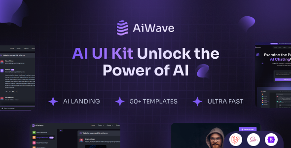 Aiwave - AI SaaS Website + Dashboard Laravel 11  UI Kit
