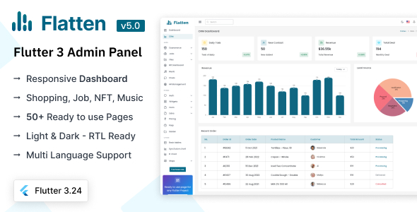 Flatten - Flutter Admin Panel