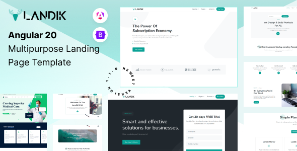 Landik - Angular 20 Multipurpose Landing Page Template