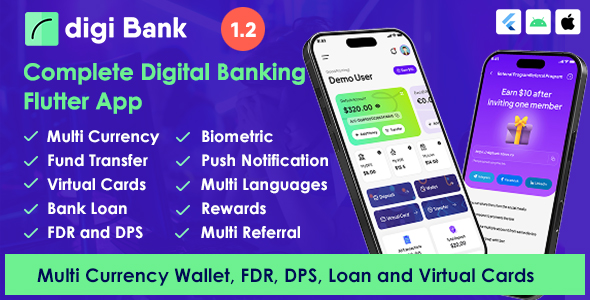 Digibank – Complete Digital Banking Flutter App