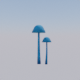 Blue Mushrooms - 3DOcean Item for Sale