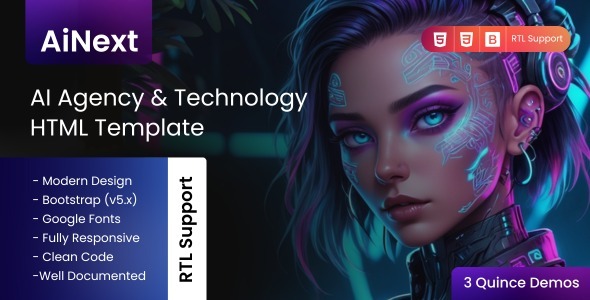 AiNext - AI Agency & Startup HTML Template