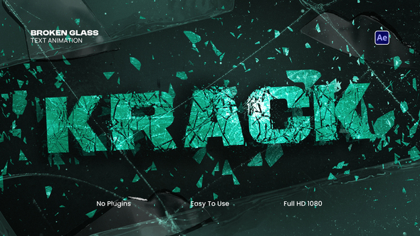 Broken Glass Text Animations