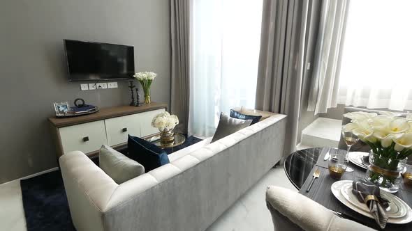 Luxurious Living Room Interior Design with Elegant Furitures