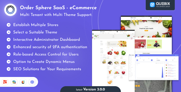 Order Sphere SaaS - eCommerce Store with Multi Tenancy and Multi theme