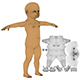 3D Low Poly Child Base Mesh - 3DOcean Item for Sale