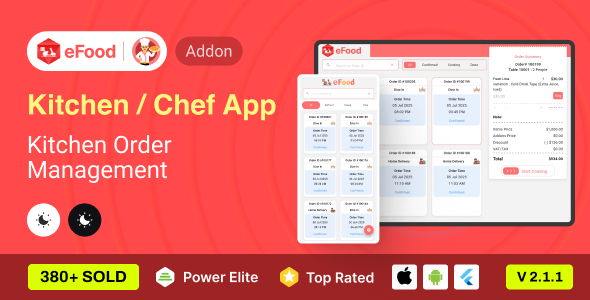 eFood -  Kitchen/Chef App