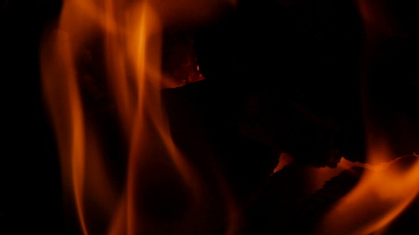 Flames Firewood Burning
