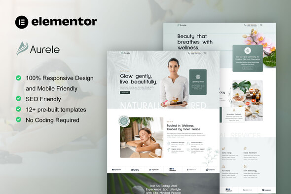 Aurele - Spa & Healing Treatments Elementor Pro Template Kit