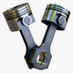 Engine Pistons with Connecting Rods M1 - 3DOcean Item for Sale