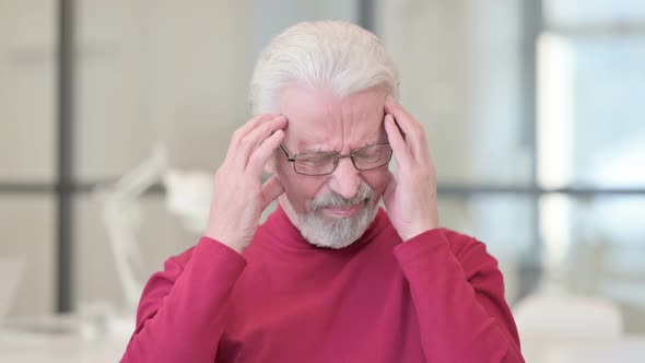 Old Man Having Headache