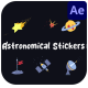 Cartoon Astronomical Stickers for After Effects - VideoHive Item for Sale